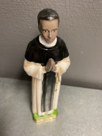 Heiligenbeeld Martinus de Porres, gips 20 cm (3)