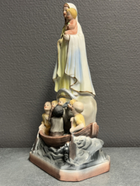 Heiligenbeeld Maria O.L.V. Charity Caridal Del Cobre biscuit, 28cm, 1900 (2)