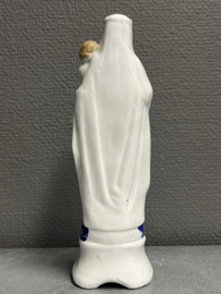 Heiligenbeeld Maria met kind, Biscuit porselein, 1880,  22 cm (5)