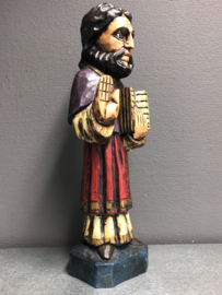 Heiligenbeeld Petrus Canisius, hout, Duits, 43 cm (4)