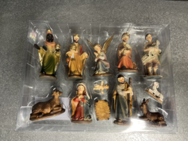 Kerstgroep 11 figuren, resin, 7 cm (9)