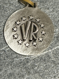 Devotiemedaille Maria heilig hart, zilver, 2.5 CM