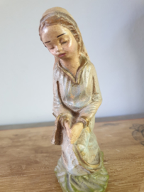 Beeld Heilige Maria Knielend, verzwaard gips, 13cm (3)