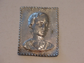 Ex voto hoofd, zilver, 9 x 7 cm