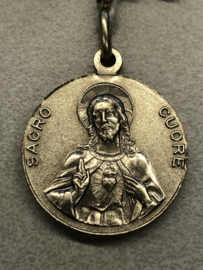 Devotiemedaille Bernardus en Jezus Heilig Hart, 2 cm