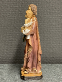 Heiligenbeeld Jozef, resin, 12 cm, huiselijk geluk. (5)