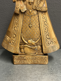 Heiligenbeeld Maria O.L.V. van Gaverland, gips, 27 cm, jaren '50 (2)