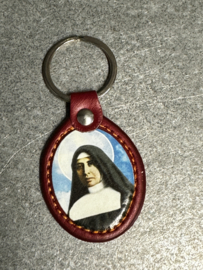 Sleutelhanger Heilige Faustina, leder