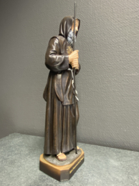 Heiligenbeeld Franciscus van Paola, resin, 29 cm, (5)