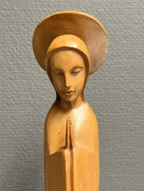 Heiligenbeeld Maria, eikenhout, 31 cm, (4)