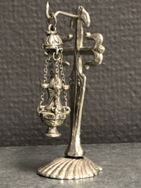 Santiago de Compostella kruis met wierookbrander, 8 cm, Metaal (5)