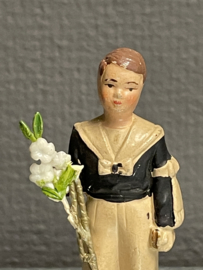 communicant, gips, 9 cm, jaren 50 (8)