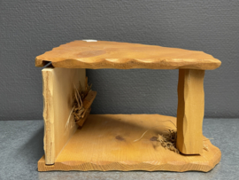 Kerststal, hout, 20x20x15 cm (11)