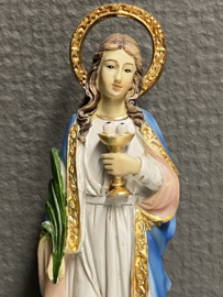 Heiligenbeeld Lucia van Syracuse, 14cm, resin, (3)