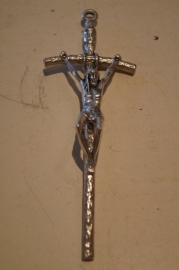 Paus kruis, metaal, 13 cm