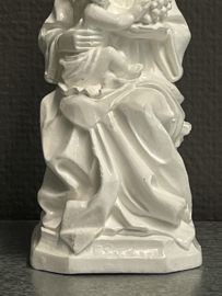 Heiligenbeeld Maria met kind, gips, 18 cm (5)