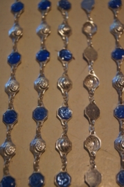 Scapulier armband met blauwe scapulier medailles 18 cm