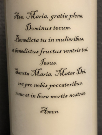 Noveenkaars Ave Maria (Latijn), brandt 9 dagen en nachten. 100% Plantaardige Olie.