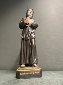 Heiligenbeeld Franciscus van Paola, resin, 29 cm, (5)