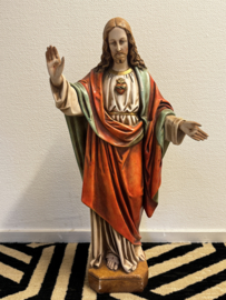 Heiligenbeeld Heilig Hart van Jezus – Gebroeders van Paridon, Gips, 66 cm