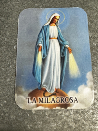 Koelkastmagneet  heilige Maria Miraculeus 6.5x4.5 CM