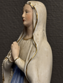 Onze-Lieve-Vrouw van Lourdes – antiek Mariabeeld van biscuitporselein, ca. 1900