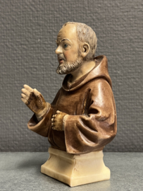 Heiligenbeeld Pater Pio (borstbeeld), 13cm (10)