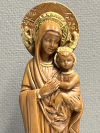 Heiligenbeeld Maria O.L.V Altijd Durende Bijstand, gips 30 cm, (3)