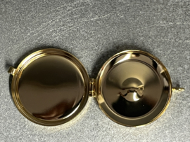 Pyxis (hostiedoosje) IHS en Vis Blauw geëmailleerd, binnenzijde verguld.