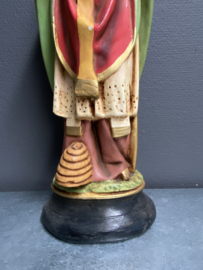 Ambrosius van Milaan Heilige 45 cm gips / St. Ambrose of Milan 45 cm plaster (5) (beschadigt)