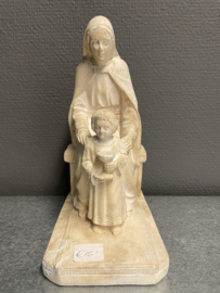 Maria, Communie beeldje,  21 cm, gerestaureerd, 1920 (7)