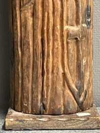 Eikenhout fles / wijwater bewaardoos, 46 cm, (0)
