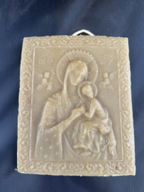 Wassen plaquette, Maria altijd durende bijstand, 11 x 9 cm (5)