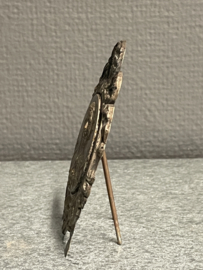 Theresia van Lisieux,  metaal lijstje, antiek, 10 x 7 cm. (8)