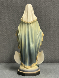 Heiligenbeeld Maria wonderdadige met medailles, 20 cm hoog, resin (3)