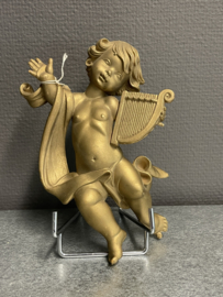 Engel met harp, 20 cm, kunststof (8)