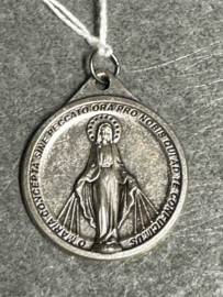 Devotiemedaille Christoffel en Maria Miraculeus, 3 CM