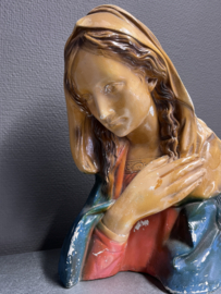 Heiligenbeeld Maria (borstbeeld), gips, 1930, 31cm (0)