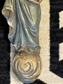 Plaquette Maria met kind, houtsnijwerk, 39 cm (8)