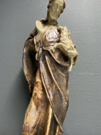 Heiligenbeeld Jezus de goede herder, Terraco in Beesel keramiek 40cm (5)