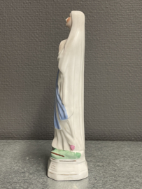 Heiligenbeeld Maria O.L.V van Lourdes, biscuit porselein, 22 cm (8)