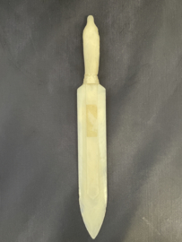 Briefopener, celluloid, Maria van Lourdes, 16 cm (1)