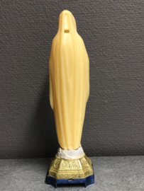 Maria OLV van Lourdes, jaren 50 souvenir, 25 cm, aureool ontbreekt (3)