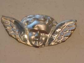 Ex voto engel kopje, zilver, 8 x 4 cm Putti