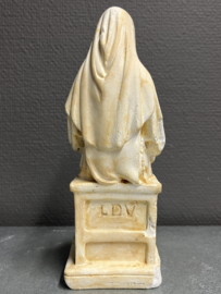 Theresia van Avila, 20 cm, gips, beschadigingen (5)