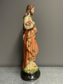 Jezus Heilige Hart beeld, gips, 42 cm, 1900 (0) (verschillende beschadigingen)