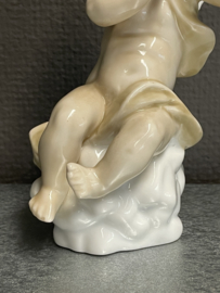 Engel met viool, LLadro immitatie, 16 cm, porselein (0)