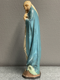 Heiligenbeeld Maria met kind, L.D.V. 30 cm, gips (1)