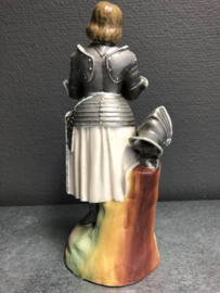 Heiligenbeeld Jeanne D`Arc, biscuitporselein, 21 cm, (23)