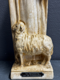 Christus de Goede Herder – gipsen communiebeeld, ca. 1950